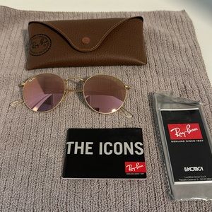 Ray-Ban RB3447 Round Metal Mirror Sunglasses
